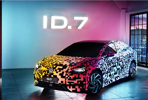 Volkswagen showcases camouflaged ID 7 at CES 2023
