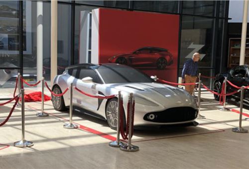 Aston Martin Vanquish Zagato Shooting Brake styling shown in life-size model
