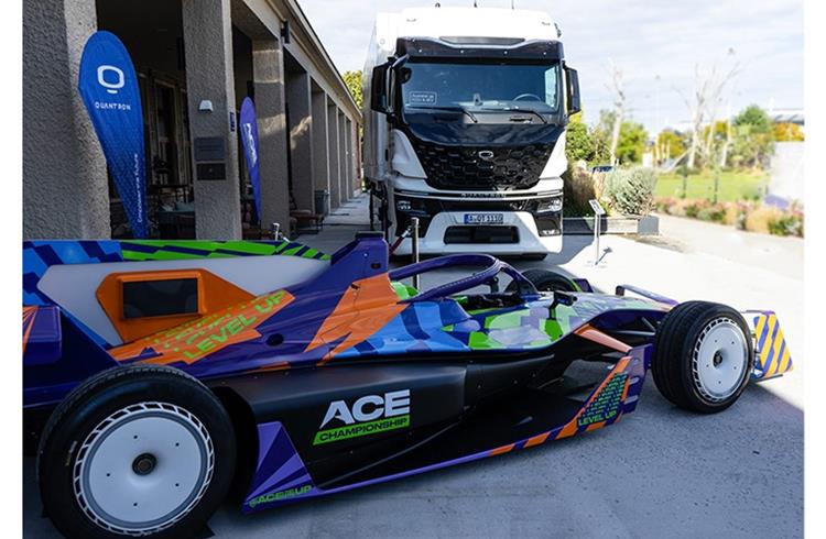 Fully electric ACE race vehicle & H2 powered Quantron QHM FCEV AERO