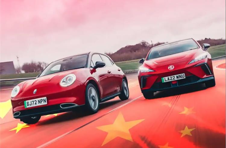 Around 44% of all volumes of made-in-China cars were registered by Western brands including Tesla, Volvo, and Dacia, while 40% were by MG – fully Chinese-owned and designed, but positioned as a UK brand in the West.