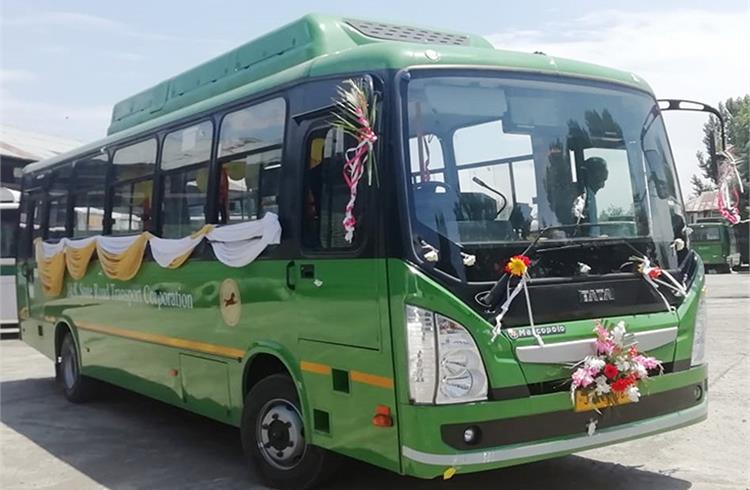 Tata Motors Electric Bus Flagged Off from Srinagar