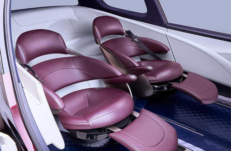 Toyota Fine-Comfort Ride rear seating can recline for plane-style seating.