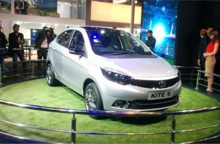 Auto Expo 2016: Tata Motors displays Kite 5 compact sedan and Bolt Sport