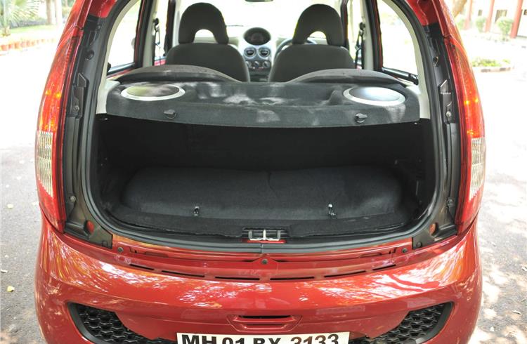 The boot space in the AMT-equipped model is 94 litres.