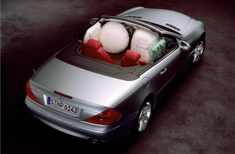 Representative photo of SL-class with inflated airbag.