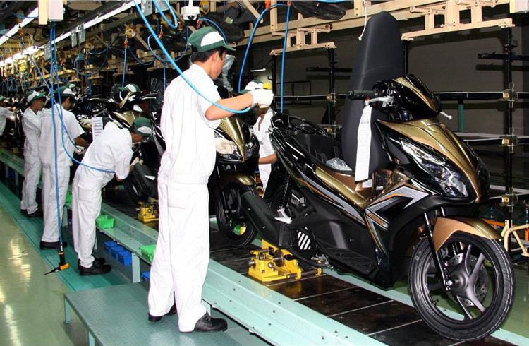 Honda Vietnam's third motorcycle plant has a capacity of 500,000 units.