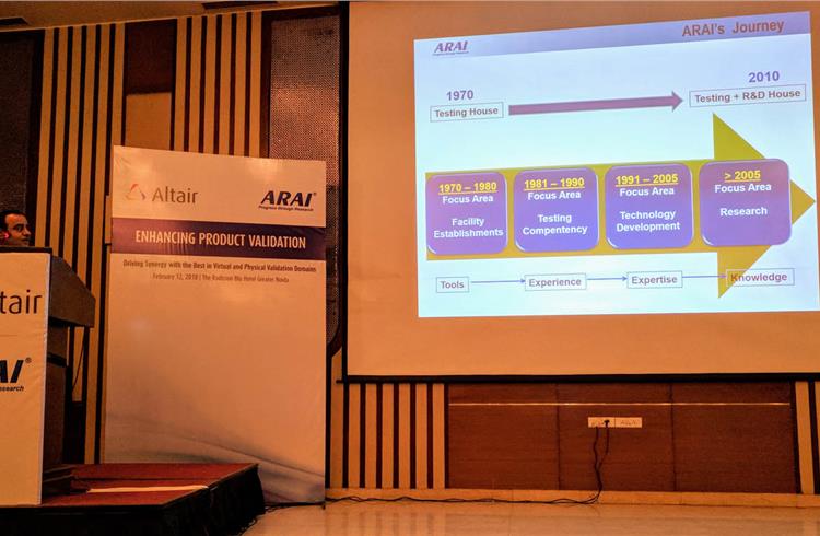ARAI's senior deputy director, Mangesh Saraf gives an overview of the research agency's progress over the last 50 years