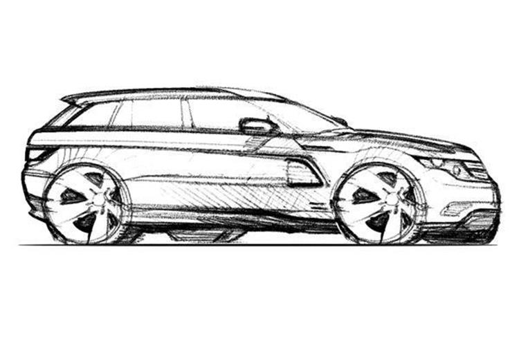 Sketch of Range Rover Sport (for representation purpose only).