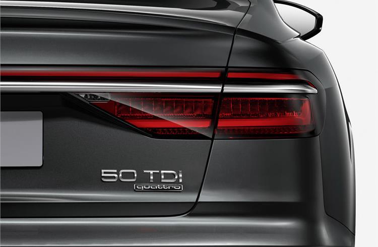 The new Audi A8 will be the first to feature new naming convention: the 3.0 TDI will become the 50 TDI while the 3.0 TFSI will be known as the 55 TFSI. Got that? Good. There'll be a test later.
