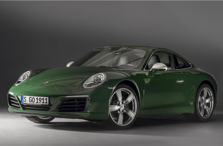 Porsche 911 gets the Irish Green colour.