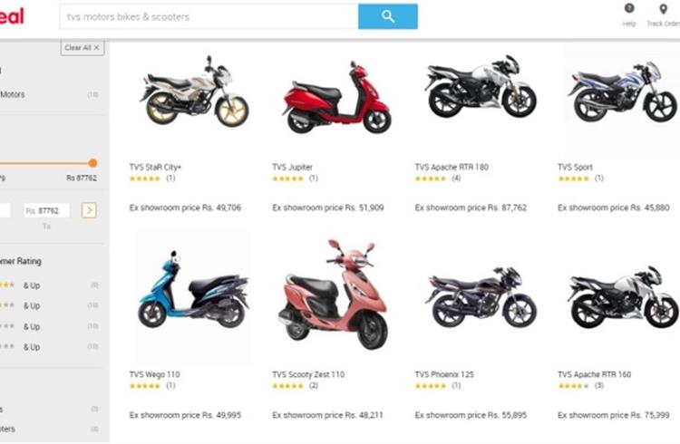 TVS Motors ties up with Snapdeal for sale of two-wheelers