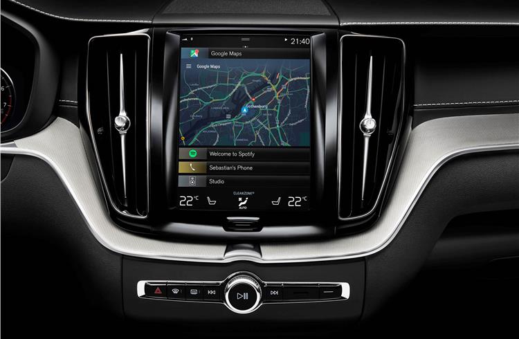The large catalogue of popular Android apps – developed by Google, Volvo, or third party app developers – will offer connected and predictive services in and around the car.
