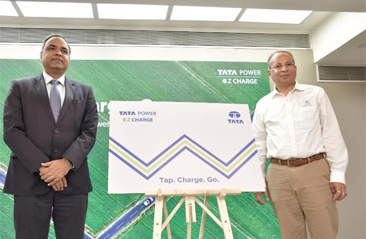 The EZ CHARGE card, launched at the Bombay House by Dr. Praveer Sinha, CEO & MD, Tata Power, and Mr. Shailesh Chandra, MD of Tata Motors Passenger Vehicles and Tata Passenger Electric Mobility.