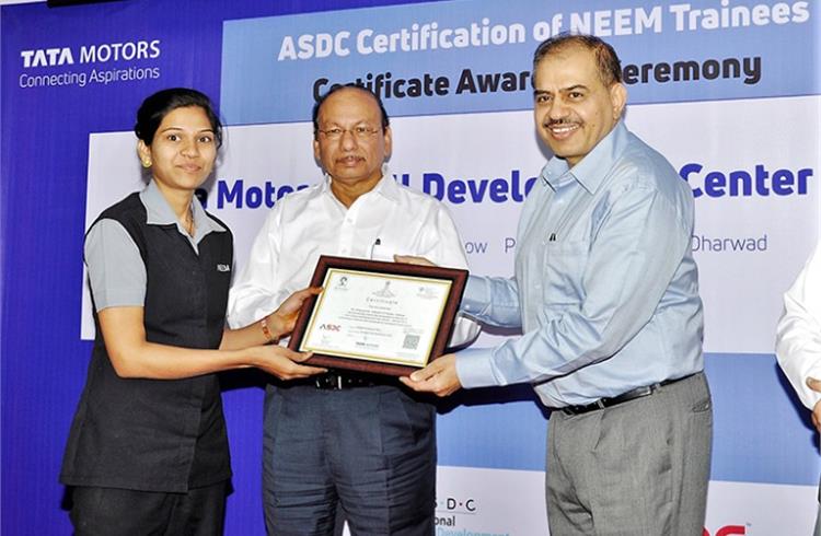 On January 30, 2018, Tata Motors and ASDC certified the first batch of trainees for skills in automotive assembly. The collaborative program was introduced in 2016 through an MoU .