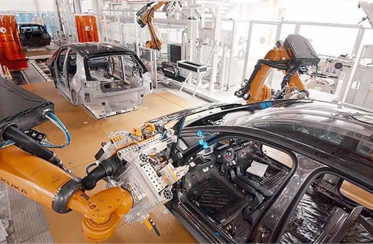 Durr and Volkswagen developed the automated tracking process where the car bodies are kept moving while the robots glue in the side windows.