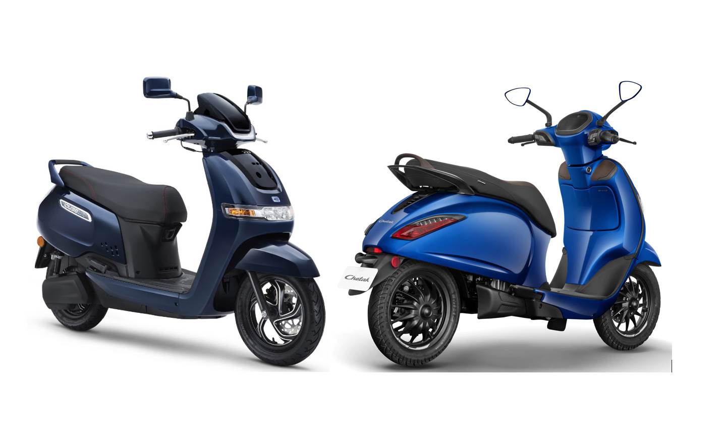 TVS iQube and Bajaj Chetak ride wave of e-scooter demand in FY24  | Autocar Professional