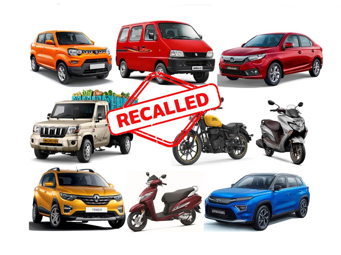 Car and bike OEMs in India recall 5.4 million vehicles since 2012