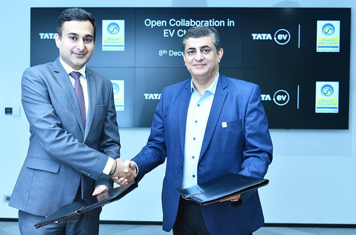 BPCL and Tata Passenger Electric Mobility partner to set up 7000 chargers - Autocar Professional