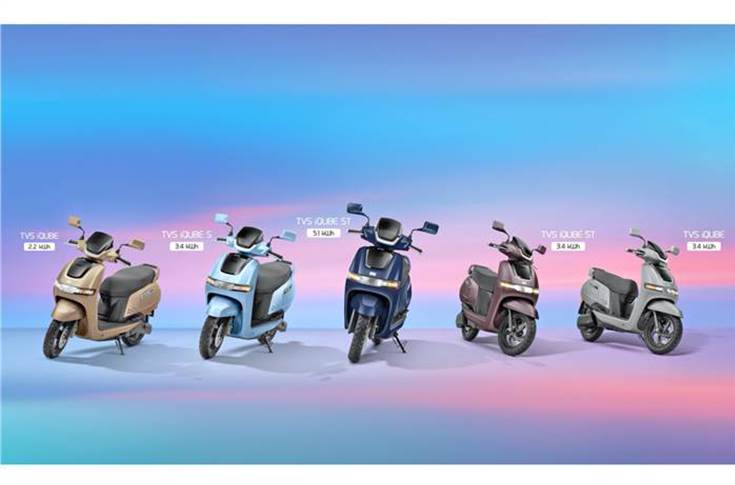 TVS launches new variants of  e-scooter iQube | Autocar Professional