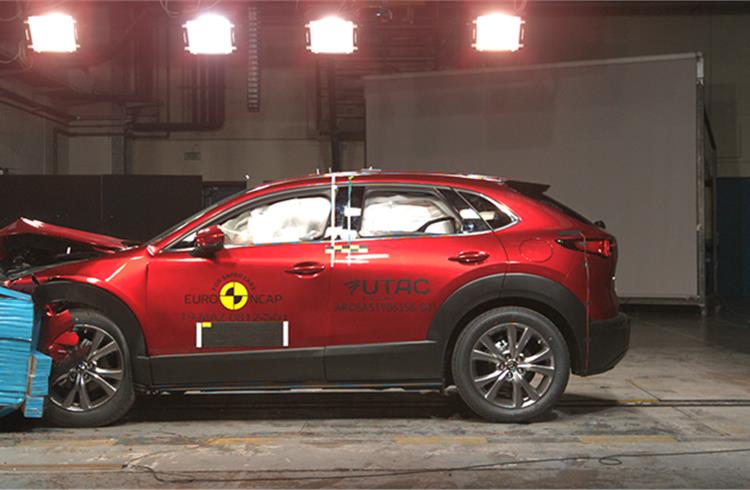 Mazda CX-30 records near-perfect score in Euro NCAP test, Mercedes GLB and Ford Explorer Hybrid get 5-star rating
