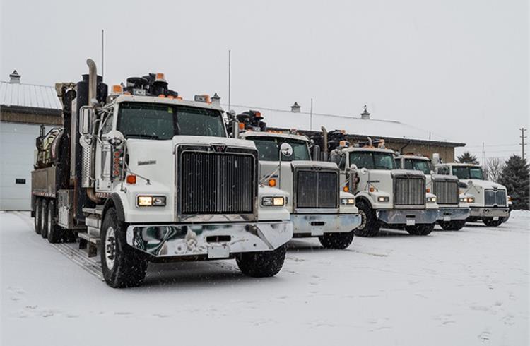 Joe Johnson Equipment's fleet of Western Star Trucks.