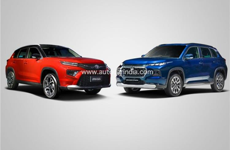 Soon-to-be-launched Toyota Urban Cruiser (left) and Maruti Suzuki Grand Vitara (right) have distinctive fascia.