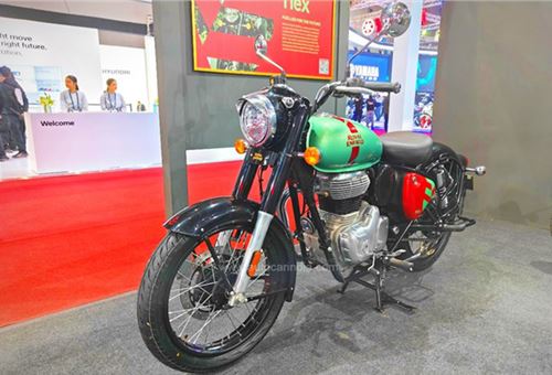 Royal Enfield showcases Classic 350 flex fuel at Bharat Mobility Global Expo 2024