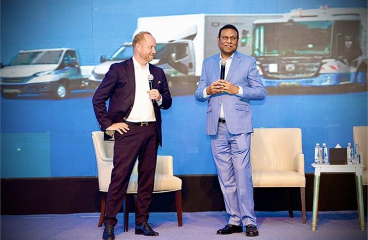 Andreas Haller, Chairman of the Board & Founder of Quantron AG & Kalyana Sivagnanam, Group CEO of Petromin, in Riyadh