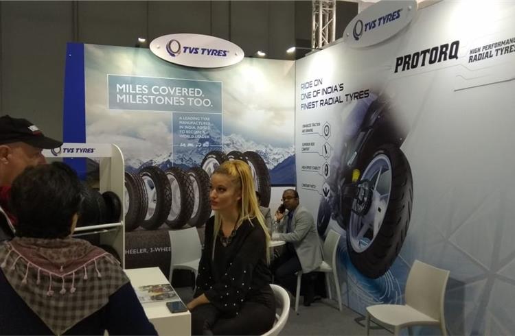 TVS Tyres debuts at EICMA, showcases latest two-wheeler tyre range