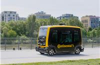 The central development platform for robo-taxis is the CUbE, a small driverless shuttle based on the EZ10 platform, which deploys Continental technologies such as brake systems & surroundings sensors.