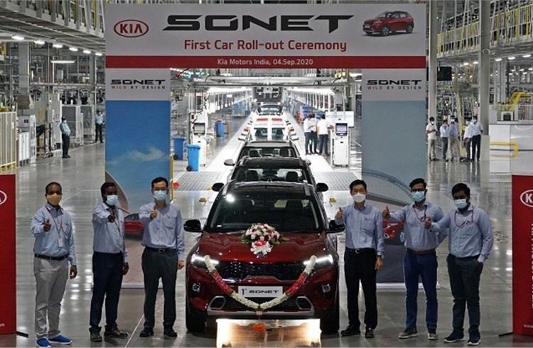 First Kia Sonet rolls out from Anantapur plant