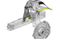 WAAM technology: technical drawing, suspension strut support.