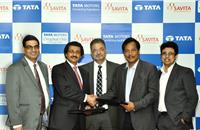 L-R: Savita Oil's Arvind Kapur, Gautam N Mehra, Sunil Aima; Tata Motors' S N Barman and Subhajit Roy