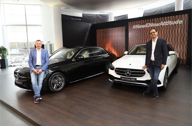 Martin Schwenk, MD and CEO, Mercedes-Benz India and Santosh Iyer, Vice- President, Sales and Marketing, Mercedes-Benz India.