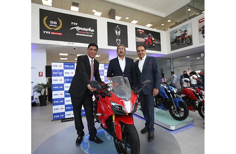 TVS Motor launches two Apaches and NTorq in Peru