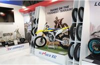 TVS Srichakra with its Eurogrip brand exhibited a range of tyres for scooters and bikes.