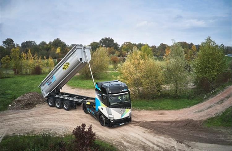 Mercedes-Benz Trucks showcases eActros LongHaul for construction site deliveries at Bauma