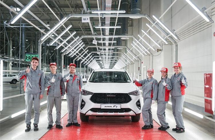 HAVAL F7 Being off the Assembly Line in GWM' Tula Factory in Russia