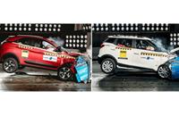 Tata Nexon and Mahindra XUV300 both aced the Global NCAP crash test with a five-star rating. The Indian government’s front offset test is conducted at 56kph which, though lower than the Global NCAP’s front offset 64kph crash test speed, is in line with the United Nations’ Regulation 94 for front impact protection.