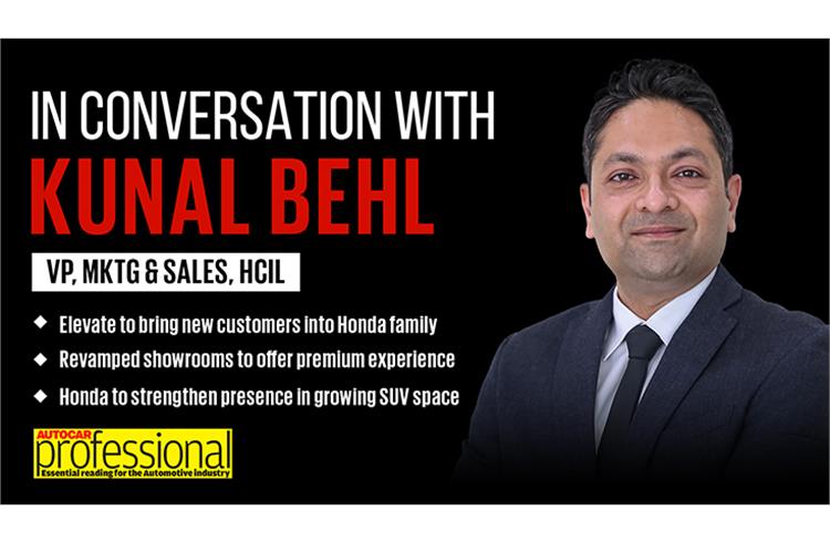 'We aim to have a stronger presence in the SUV segment': Kunal Behl, VP, Marketing & Sales, Honda Cars India 