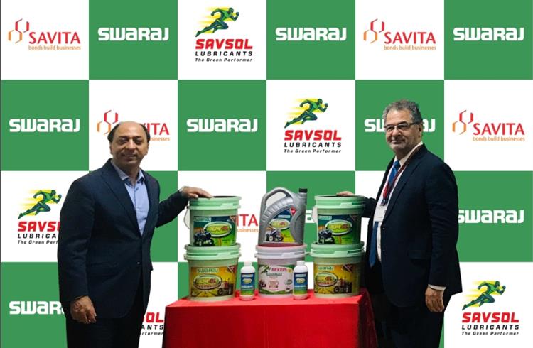 L-R: Hemant Sikka and Sunil Aima with the co-branded lubricants.