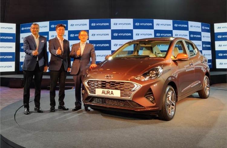 Hyundai launches new Aura compact sedan at Rs 580,000