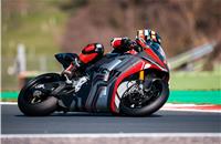 The Ducati MotoE weighs 225kg and develops maximum power of 110 kW (150 hp) and 140 Nm torque. It has done a top whack of 275kph on a circuit like Mugello (Italy).