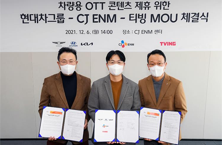 Hyundai partners CJ ENM-Tiving for OTT content in vehicles