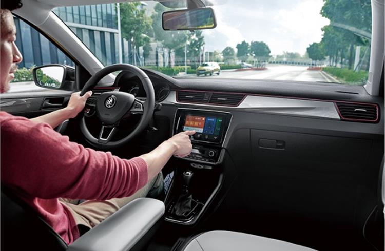 The Rapid comes with a multifunction steering wheel, a rear-view camera and the Skoda Banma Intelligent Interconnection System.