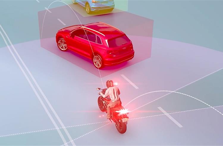 Using Ride Vision’s 360deg wide-angle camera footage, a Predictive Vision algorithm analyses visual data within the system’s ECU to identify only critical threats to the rider. This selective alert system eliminates the need for expensive and cumbersome hardware.
