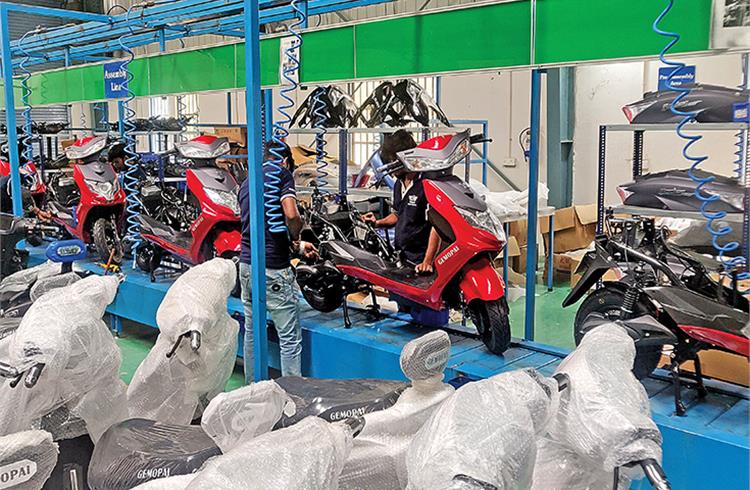 Gemopai Electric, which operates from a 20,000 square feet assembly unit in Greater Noida, has an annual capacity of manufacturing up to 125,000 electric scooters.  