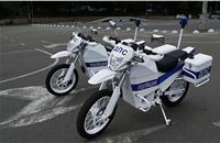 The electromotorcycles from Kalashnikov are intended for road patrol and patrol police services