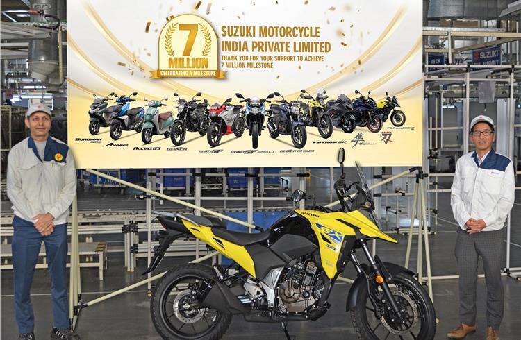 Suzuki Motorcycle India rolls out 7 millionth unit from Gurugram plant