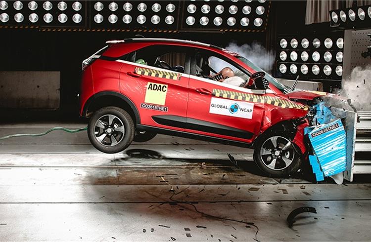 In December 2018, the Nexon became the first made-in-India car to achieve Global NCAP’s five-star crash test rating, scoring five stars for Adult Occupant Protection and three stars for Child Occupant Protection.